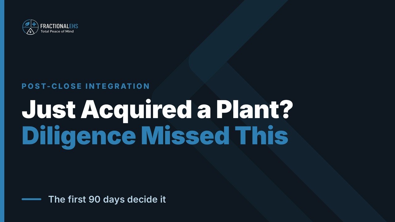 Just Acquired a Manufacturer? Here's What Diligence Didn't Tell You