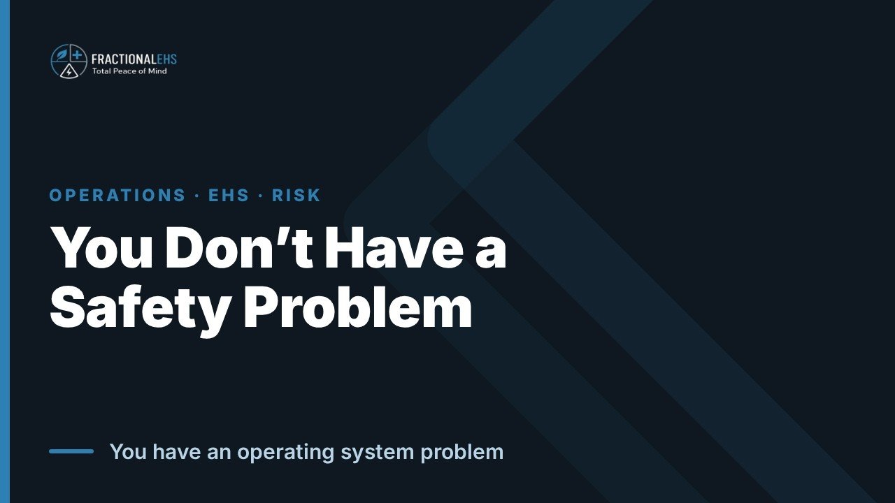 You Don't Have a Safety Problem. You Have an Operating System Problem.