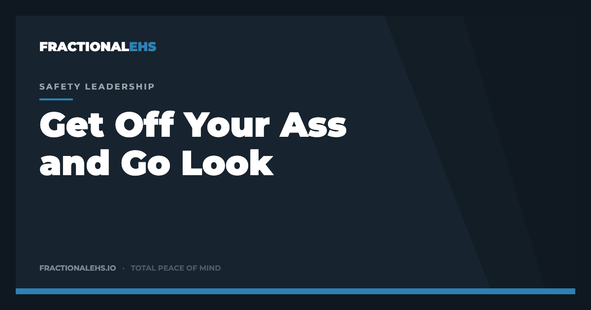 Get Off Your Ass and Go Look — FractionalEHS